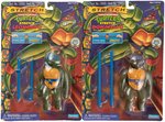 "TEENAGE MUTANT NINJA TURTLES" CARDED PAIR OF STRETCH FIGURES.