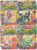 "TEENAGE MUTANT NINJA TURTLES" CARDED ACTION FIGURE LOT OF NINE.