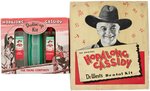 "HOPALONG CASSIDY DUDIN'-UP KIT" & "HOPALONG CASSIDY - DR WEST'S DENTAL KIT" BOXED PAIR.