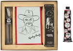 "HOPALONG CASSIDY DUDIN'-UP KIT" & "HOPALONG CASSIDY - DR WEST'S DENTAL KIT" BOXED PAIR.