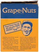 DIZZY DEAN "GRAPE=NUTS" CEREAL BOX.