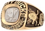 "MIGHTY DUCKS INAUGURAL SEASON 1993-1994" COMMEMORATIVE RING TRIO.