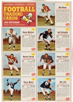 POST "SUGAR COATED CORN FLAKES" CEREAL BOX WITH 1962 NFL FOOTBALL CARDS.