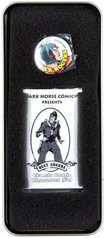 DARK HORSE COMICS "CLASSIC COMIC CHARACTER" STATUE/BUTTON TINS COMPLETE SET.