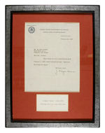 FBI DIRECTOR J. EDGAR HOOVER TYPED LETTER, SIGNED.