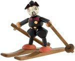 MICKEY MOUSE WOODEN SKIER FIGURE IN DEAN'S RAG DOLL STYLE.