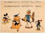 DISNEY, POPEYE & BETTY BOOP "CHILDREN'S ALMANAC 1940" SPANISH CALENDAR.