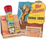 "ROY ROGERS SIGNAL SIREN FLASHLIGHT" BOXED EXAMPLE & STORE DISPLAY.