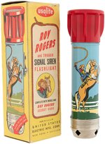 "ROY ROGERS SIGNAL SIREN FLASHLIGHT" BOXED EXAMPLE & STORE DISPLAY.
