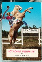 "ROY ROGERS WESTERN SUIT" BOXED J-BAR-T OUTFIT & LEATHER GLOVES.
