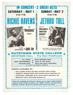 RICHIE HAVENS & JETHRO TULL CONCERT POSTER.