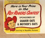 ROY ROGERS & TRIGGER QUAKER CONTEST PRIZE POSTER WITH MAILING TUBE.