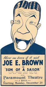 JOE E. BROWN DIE-CUT MOVIE THEATER PROMOTIONAL PAIR.