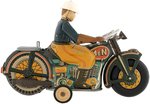 "G-MEN" TIN LITHO FRICTION MOTORCYCLE.