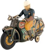 "G-MEN" TIN LITHO FRICTION MOTORCYCLE.