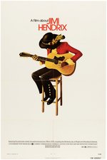 "A FILM ABOUT JIMI HENDRIX" ONE SHEET MOVIE POSTER.