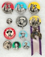 ROY ROGERS PINBACK BUTTON COLLECTION.