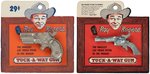 ROY ROGERS SMALL HOLSTER SET & CARDED "TUCK-A-WAY GUN" PAIR.