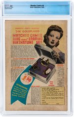 "WONDER COMICS" #6 OCTOBER 1945 CGC 2.5 GOOD+.