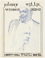 WILLIE DIXON & JOHNNY WINTER HOUSTON TEXAS 1971 CONCERT HANDBILL FLYER.