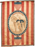 GEORGE WASHINGTON 1876 CENTENNIAL FLAG BANNER.