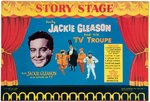 "STORY STAGE STARRING JACKIE GLEASON AND HIS TV TROUPE" BOXED & UNUSED PUNCH-OUT DOLLS & STAGE.