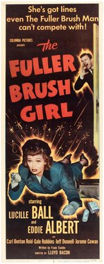 "THE FULLER BRUSH GIRL" INSERT MOVIE POSTER.