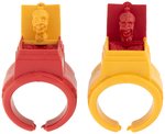 HOWDY DOODY "POLL PARROT" SHOES PREMIUM RING TRIO.