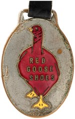 "RED GOOSE SHOES" POCKET WATCH & ENAMEL FOB.