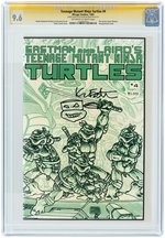 "TEENAGE MUTANT NINJA TURTLES" #4 1985 CGC 9.6 NM+ - SIGNATURE SERIES WITH SKETCH.