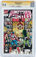 "INFINITY GAUNTLET" #2 AUGUST 1991 CGC 9.8 NM/MINT - SIGNATURE SERIES WITH SKETCH.