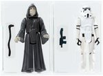 "STAR WARS" - EMPEROR AND STORMTROOPER AFA LOOSE ACTION FIGURE PAIR.