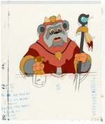 "STAR WARS: EWOKS" CHIEF CHIRPA ANIMATION CEL & MATCHING PRODUCTION DRAWING GROUPING.