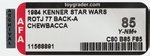 "STAR WARS: RETURN OF THE JEDI - CHEWBACCA" 77 BACK-A AFA 85 Y-NM+.