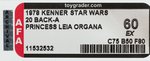 "STAR WARS - PRINCESS LEIA ORGANA" 20 BACK-A AFA 60 EX.