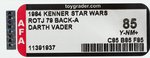 "STAR WARS: RETURN OF THE JEDI - DARTH VADER" 79 BACK-A AFA 85 Y-NM+.