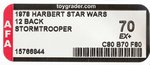 "STAR WARS (GUERRE STELLARI) - STORMTROOPER" HARBERT AFA 70 EX+.