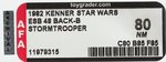 "STAR WARS: THE EMPIRE STRIKES BACK - STORMTROOPER" 48 BACK-B AFA 80 NM.