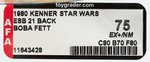 "STAR WARS: THE EMPIRE STRIKES BACK - BOBA FETT" 21 BACK AFA 75 EX+/NM.