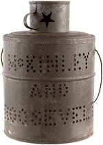 "McKINLEY AND ROOSEVELT FOUR YEARS MORE OF THE FULL DINNER PAIL" LANTERN.