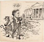 CLIFFORD BERRYMAN POLITICAL CARTOON ORIGINAL ART TRIO.