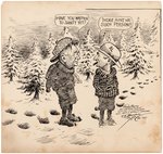 CLIFFORD BERRYMAN POLITICAL CARTOON ORIGINAL ART TRIO.