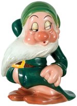 "SNOW WHITE AND THE SEVEN DWARFS" BASHFUL LARGE SIZE ZACCAGNINI CERAMIC FIGURINE.