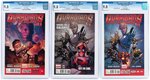 "GUARDIANS OF THE GALAXY" CGC 9.8 NM LOT OF THREE COMIC ISSUES.