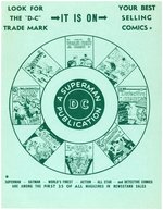 DC COMICS 1942 PROMOTIONAL SHEET.