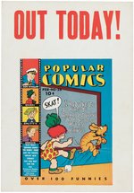 DELL "POPULAR COMICS" NEWSSTAND SIGN.