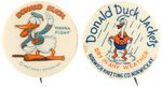 DONALD DUCK WANNA FIGHT & JACKETS BUTTON PAIR.