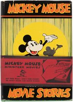 "MICKEY MOUSE MOVIE STORIES" HIGH GRADE HARDCOVER BOOK WITH DUST JACKET & SLIP BAND.