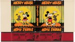 "MICKEY MOUSE MOVIE STORIES" HIGH GRADE HARDCOVER BOOK WITH DUST JACKET & SLIP BAND.