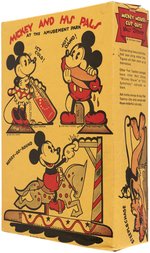 MICKEY MOUSE "POST TOASTIES CORN FLAKES" CEREAL BOX WITH CUT-OUTS & NEWSPAPER AD.